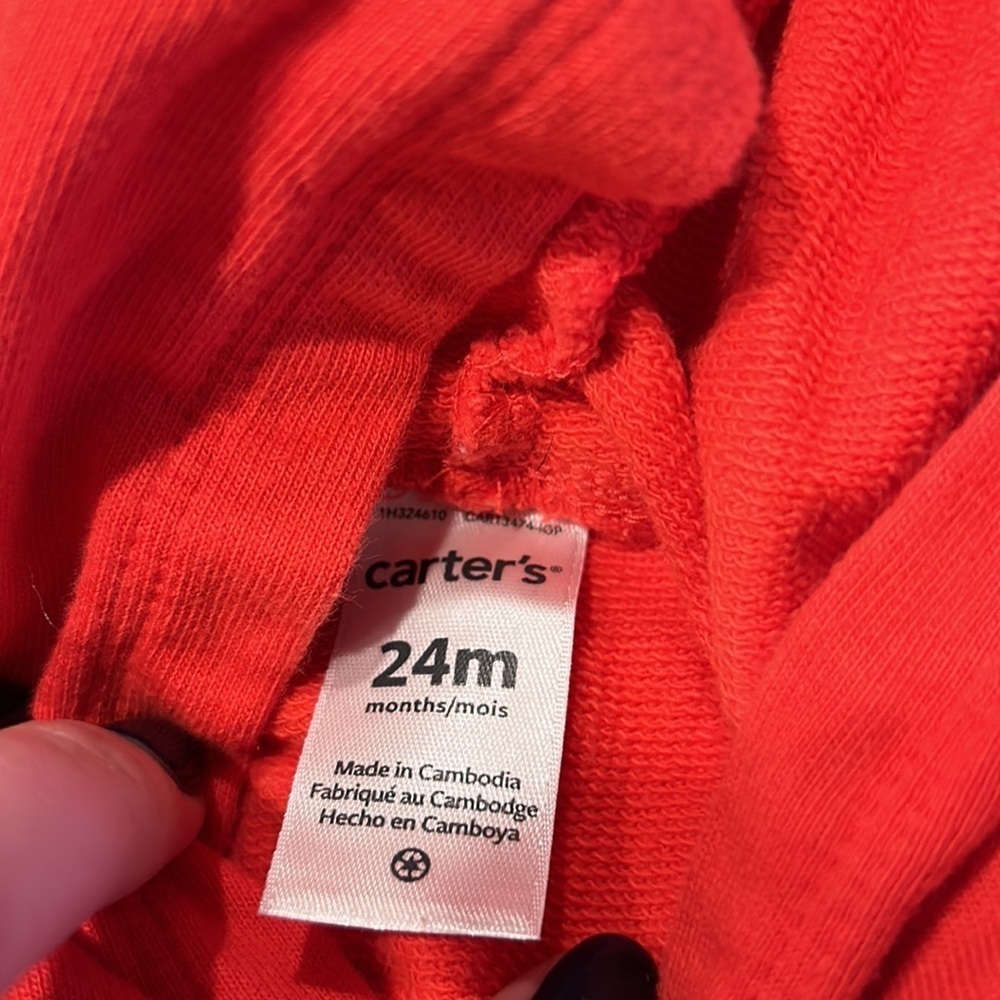 Carters 24 m girl hoodie good condition - Picture 2 of 2